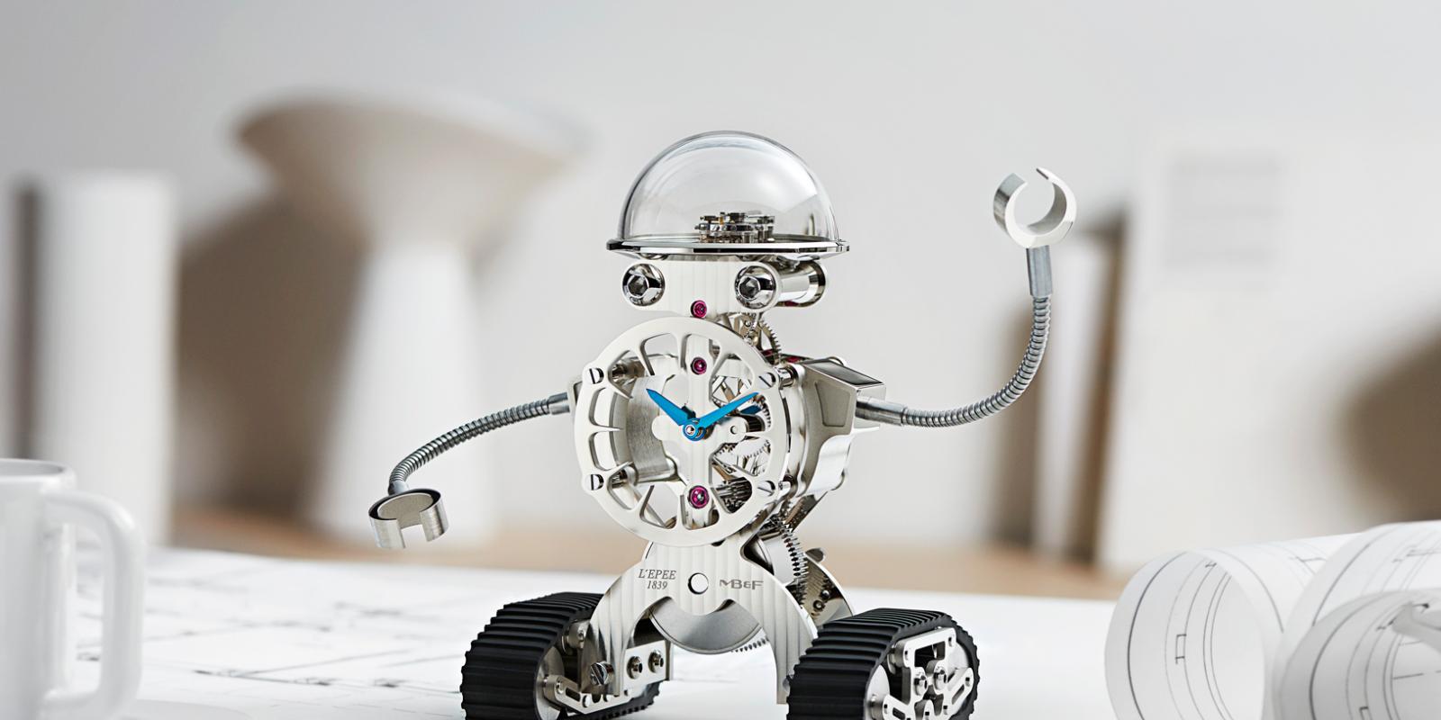 機械式腕時計　L epee 1839 L1433 スケルトン Hands-On - MB&F x L'Epee 1839 GRANT Robot Clock (Specs & Price)